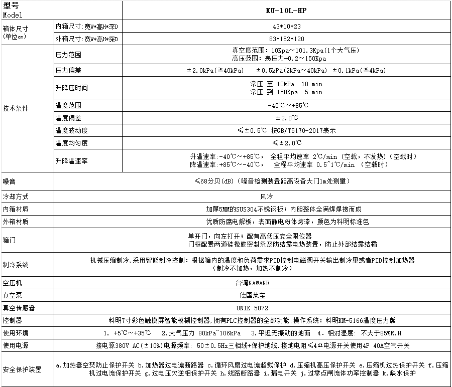 恒温恒湿试验箱