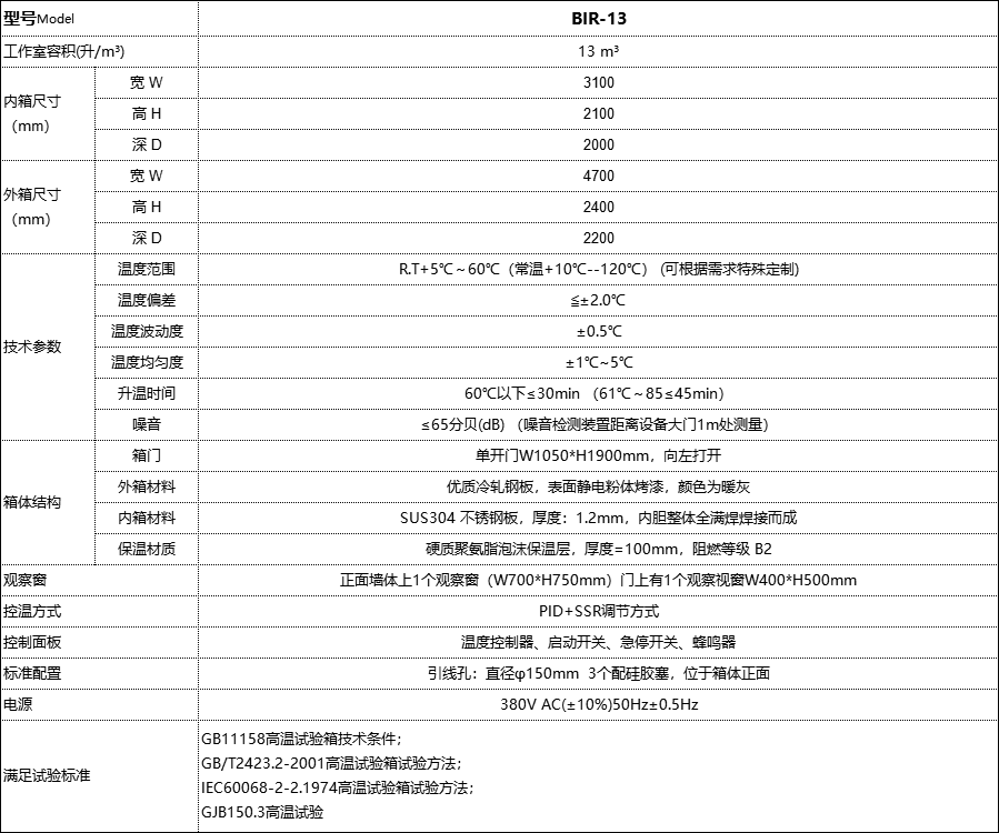 恒温恒湿试验箱